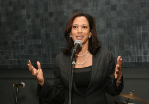 San Francisco District Attorney Kamala Harris attends a charity event at the Obsolete Gallery on November 3, 2009 in Venice, California.