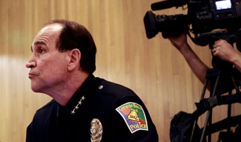 Former Police Chief Randy Adams, who earned $457,000 a year, attended a July Bell City Council meeting.