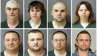 Nine members of an anti-government militia.