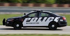 The Police Interceptor features the Sync system and a shelf in the trunk for mounting computers, radios and other electronics.