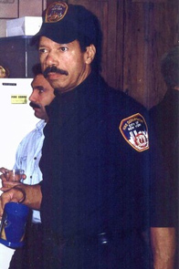 Leonard Spivey at his retirement party from the NY Fire Department in February 1995.