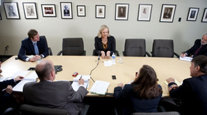 Republican gubernatorial candidate Meg Whitman meets The Sacramento Bee editorial board Sept. 20, 2010.