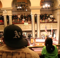 Hundreds of residents packed the chambers of Oakland City Hall Thursday, as the council voted on a controversial budget.