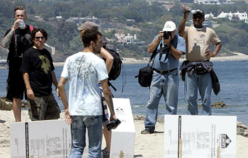 Paparazzi on the prowl in Malibu in 2008.