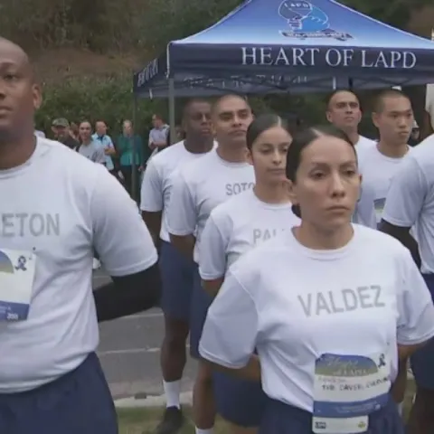 Heart of LAPD Walk highlights mental health challenges of first responders 