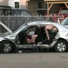 70-year-old man killed, 2 LAPD officers hospitalized after violent car crash in Sun Valley