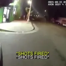 Video captures man opening fire at LAPD cops inside liquor store