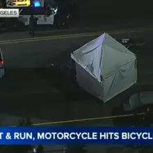 Motorcyclist kills bicyclist in South LA hit-and-run crash