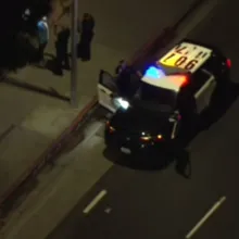 Hit-and-run suspect flees from crash with LAPD patrol car in Porter Ranch